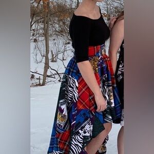 7th Avenue New York & Company Design Studio Long Patterned Skirt Size XS